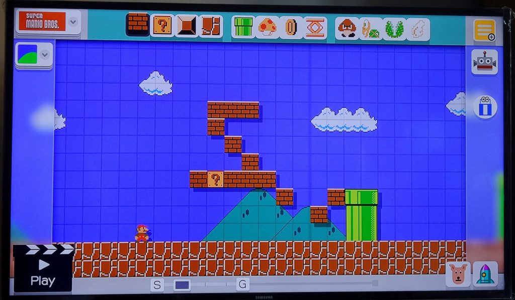 Super Mario Maker Create screen