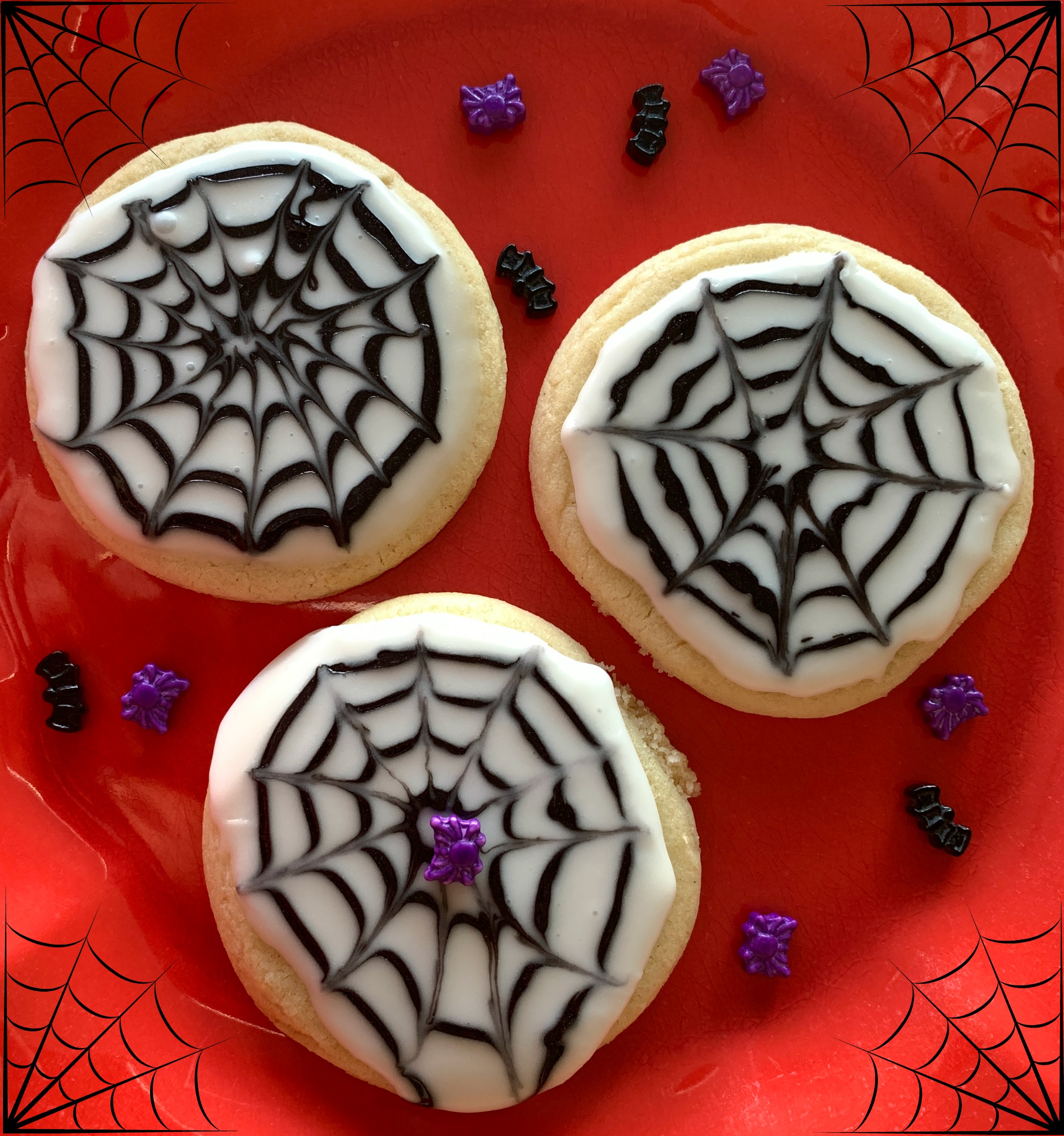 Spooky spider cookies to celebrate the UK release of The Addams Family
